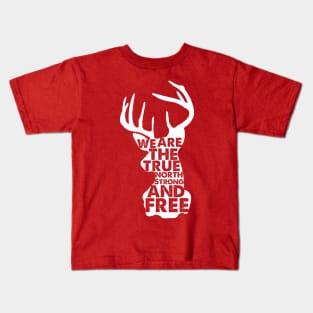 We Are The True North Strong And Free Canada Kids T-Shirt